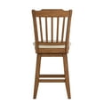 thumbnail image 6 of Weston Home Sheena Farmhouse Square Swivel Slat Back 24" Counter Height Stool, Oak, 6 of 7