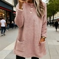 thumbnail image 5 of 3. Super Soft Fleece Tunics Top for Women Winter Cozy Pullover Long Sleeve Thermal Daily Wear, 5 of 9