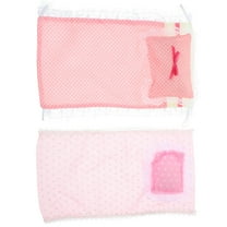 Homoyoyo 2 Sets Miniature Dollhouse Bedding with Dollhouse Bed Pillow Accessories for Kids and Collectors