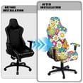 thumbnail image 5 of Xixirimido Gaming Chair Covers Slipcovers, 4-Piece Stretchable Elastic Computer Reclining Gaming Chair Seat Cover with Armrest Covers, Colorful Hippie Flower, 5 of 8