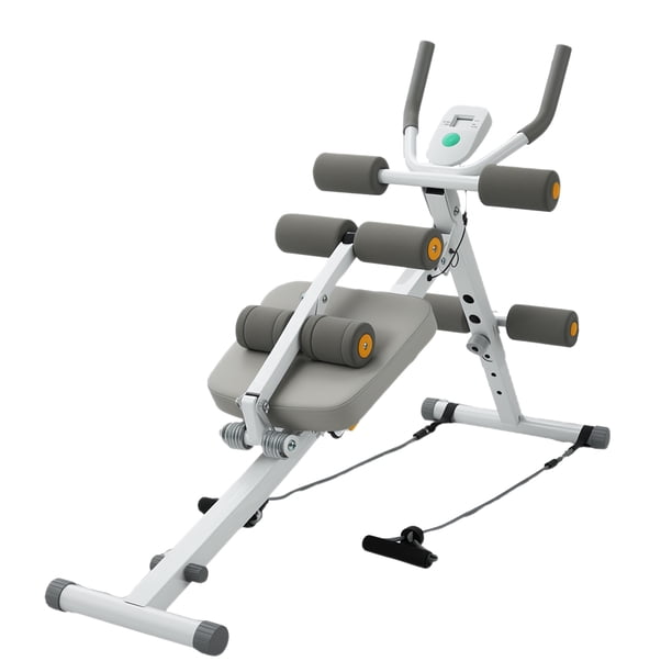 Máquina Abdominal Multifuncional VITIME Gimnasio en Casa Plegable con Monitor LCD y Bandas de Resistencia