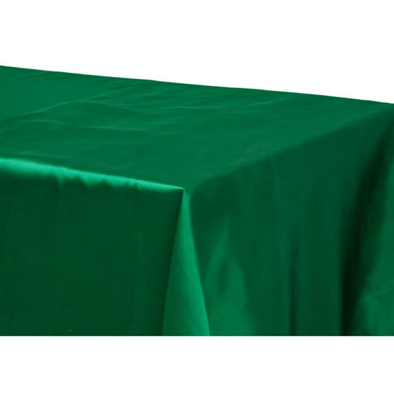 1 Pc, Satin Rectangular 60"X120" Tablecloth - Emerald Green(Machine Washable & Cool Dry) For Wedding Or Event Decor