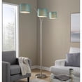 thumbnail image 3 of LumiSource 84" Metal Floor Lamp with Three Lights & Linen Shades Brushed Nickel w/ White Shade, 3 of 5