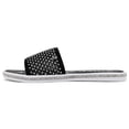 thumbnail image 2 of Sandalias planas tipo slide Juicy Couture Luxe con pedrería blancas para mujer, 2 of 6