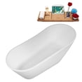 thumbnail image 4 of 60" Streamline B-312-87-CH Soaking Freestanding Tub and Tray With Internal Drain in Polished Chrome, 4 of 10