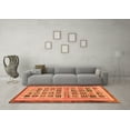 thumbnail image 3 of Ahgly Company Indoor Square Abstract Orange Modern Area Rugs, 3' Square, 3 of 4