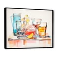 thumbnail image 2 of Designart "Food Drinkware An modern I" Food & Beverage Floater Framed Wall Art Living Room, 2 of 7