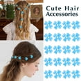 thumbnail image 3 of 20Pcs Mini Blue Flower Hair Clips with Rhinestone Cute Hair Pins Decorative Hair Clips Wedding Hair Barrettes Bridal Hair Accessories for Girls Women, 3 of 8