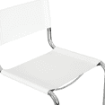 thumbnail image 3 of Breuer Chair Company Mart Stam Cantilever Side Chair w/ Chrome Steel Frame & White Bonded Leather by Furnish Theory, 3 of 7