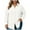 White, variant on Horkkom Long Sleeve Button Down Shirts for Women Summer Solid Color Plus Size Tops Casual Loose Blouses with Pocket L
