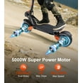 thumbnail image 5 of Bikydom 45Mph Electric Scooter for Adults with Seat, 5000W up to 50 Miles Range, 60V/25.6AH E-Scooter NFC Max Load 265lbs, 5 of 9
