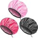 thumbnail image 1 of Shower Cap For Women. Adjustable Reusable. Extra Large. Double-layer Waterproof, 1 of 5