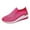 Hot Pink, variant on Womens Sparkly Butterfly Rhinestones Platform Wedge Walking Shoes Bling Fall Knit Slip on Socks Casual Tennis Work Loafer Sneakers