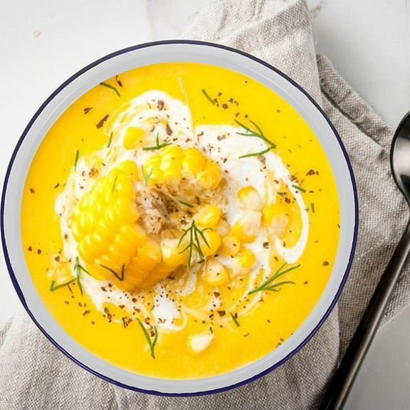 Niceauty 4Pcs Enamelware Small Bowl White Retro Design Food Holding Households Decoration