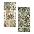 thumbnail image 2 of Ambesonne Birds and Nature Fitted Sheet Set 2 Pack All-Round Elastic, Jungle Peony Bloom, King Size, Green Dried Rose Beige, 2 of 3