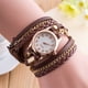 thumbnail image 1 of Reloj de cuarzo para mujer, elegante reloj de pulsera de cuero de varias capas para mujer + reloj de cuarzo para mujer, reloj de pulsera informal, regalo maravilloso., 1 of 4