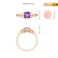 thumbnail image 4 of ANGARA Natural Vintage Style Cushion Amethyst Solitaire Ring in 14K Rose Gold for Women (Size-5mm) | February Birthstone, Birthday, Anniversary, Jewelry Gift for Women | Natural Amethyst Ring, 4 of 9