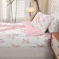thumbnail image 5 of Manfei Lovely Initial K Zipper Full Size Comforter Sets with Fitted Sheet and 2 Pillowcases,Princess Flower Zipper Bedding Set,Pink,Pink Reversible4pcs, 5 of 8