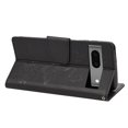 thumbnail image 6 of SaniMore for Google Pixel 7A Case with Wrist Strap, Butterfly Embossed Magnetic Card Slot & Cash Bag Shockproof PU Leather Flip Folding Wallet Kickstand for Google Pixel 7A, Black, 6 of 7