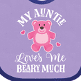 thumbnail image 4 of Inktastic My Auntie Loves Me Girls Bear Girls Baby Bib, 4 of 4