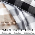 thumbnail image 4 of Cortinas Treatmentex Buffalo Check blanco/negro, 84 pulgadas, 2 paneles, 4 of 9