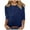 Dark Blue, variant on Sparkly Tops for Women Party Sequin Tops Dressy Loose Crew Neck 3/4 Length Sleeve Tops XXL