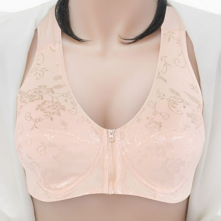 

Noarlalf bras for women Women Full Cup Thin Underwear Plus Size Front Zipper Wireless Sports Lace Bra Cover Large Size Bras underwear women