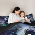 thumbnail image 4 of Homewish Magic Dragon 7-Piece Twin Bedding Sets,Western Fantasy Bedding Comforter Set,Rustic Lotus Leaf Sheet Sets For Boys Teens,Luxury Bedroom Decor Reversible, 4 of 8