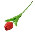 thumbnail image 1 of EeaseMX Tulipanes artificiales de tacto real, flores de tulipán de imitación para decoración de bodas, fiestas, balcones, patios y bares (rojo), 1 of 7