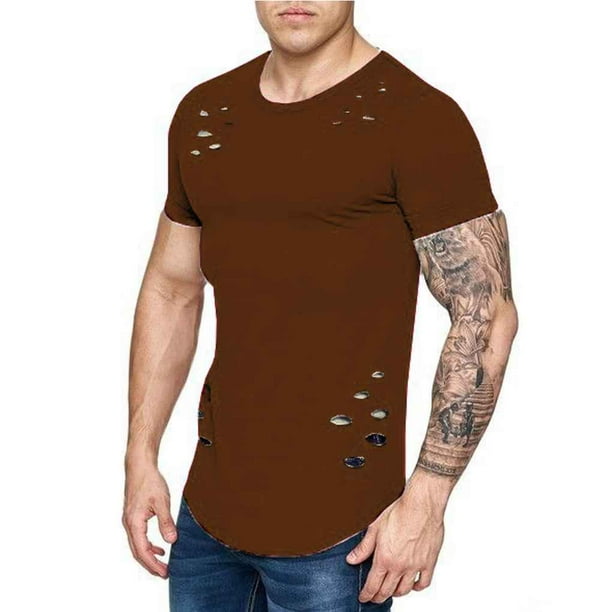 Camisetas rasgadas hombre hotsell