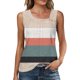 thumbnail image 3 of TaTaai Printed Women Tank Top T-shirt Palace Lock Hollow Out Sleeveless Irregular Collar Button Design Non See-through Machine Washable No Fading Fashion Daily Top Gift, 3 of 7