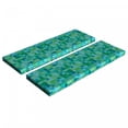 thumbnail image 1 of Teal Bench Cushion Set of 2, 3D Cube Pattern Abstract Squares Vibrant Colored Geometric Shapes Design Modern, Standard Size Foam Pad and Decorative Cover, Sea Green Blue, by Ambesonne, 1 of 4