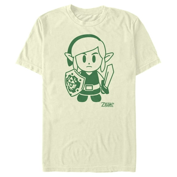 Men's Nintendo Legend of Zelda Link's Awakening Sleek Avatar  Graphic Tee Beige 2X Large