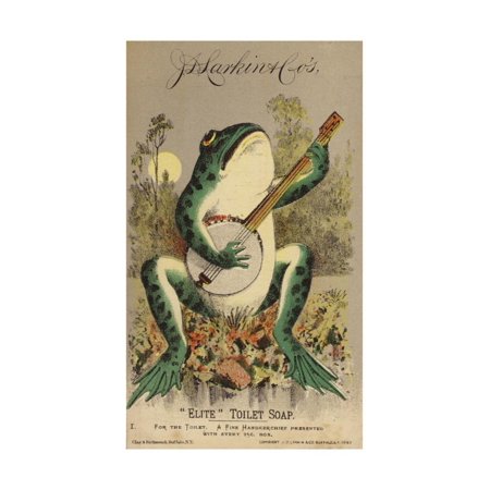 Frog Playing Banjo Print Wall Art Walmart Com