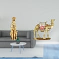 thumbnail image 2 of Escultura Decorativa De Camello Y Guepardo Dorado, Centro De Mesa, Figura De Resina, Adorno De Mesa Para Oficina, Entrada, Estante, Sala De Estar, Decoración Del Hogar, 2 of 8