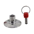 thumbnail image 3 of DimyFew Ball Convert Lid 1.5 Inch Clamp End Cap with Pull Ring PRV Homebrew Cap Pressure Relief Valve Replacement 304 Stainless Steel Fitting Home Brew Connector End Cap Plate DIY Brew 35psi, 3 of 8