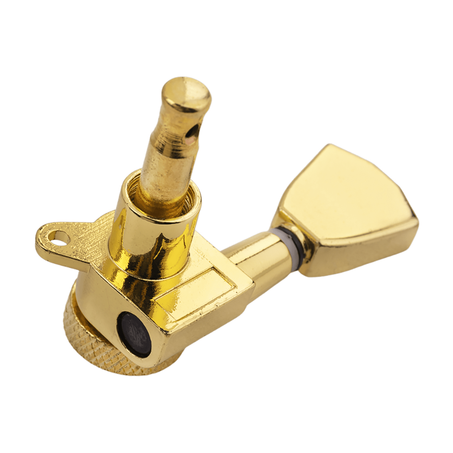 LOOKSEVEN 6L Inline Guitar Locking Tuners Tuning Pegs Machine Heads 1:18 Gear Ratio for Fender/Stratocaster/Telecaster guitar (Gold)