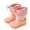 A12-Pink, variant on Chelsea Waterproof Rubber Slip-On Round Toe Rain Boots,Lightweight For Toddler Boys And Girls,Outdoor,Farm,Park,Hiking Light Blue