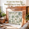 thumbnail image 3 of Palm Tree Magnetic Fireplace Cover, Fireplace Draft Blocker, Sage Green Tropical Nature Plant Watercolor Fireplaces Blanket for Heat Loss/Cold Air, Fireplaces Draft Stopper Cover for Inside 36"x27", 3 of 9