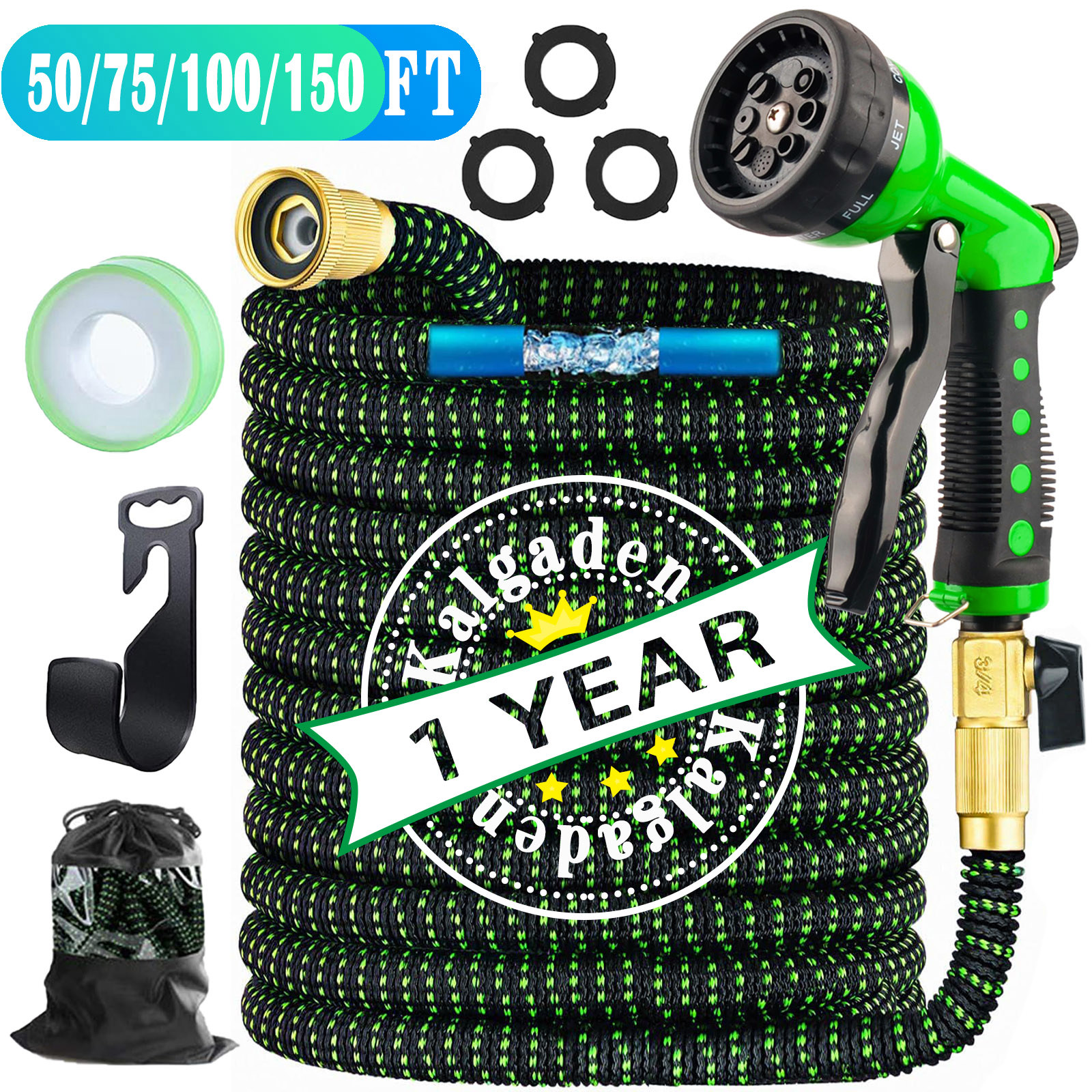 2022 Upgrade Expandable Garden Hose 150 ft Water Hose with 8 Function