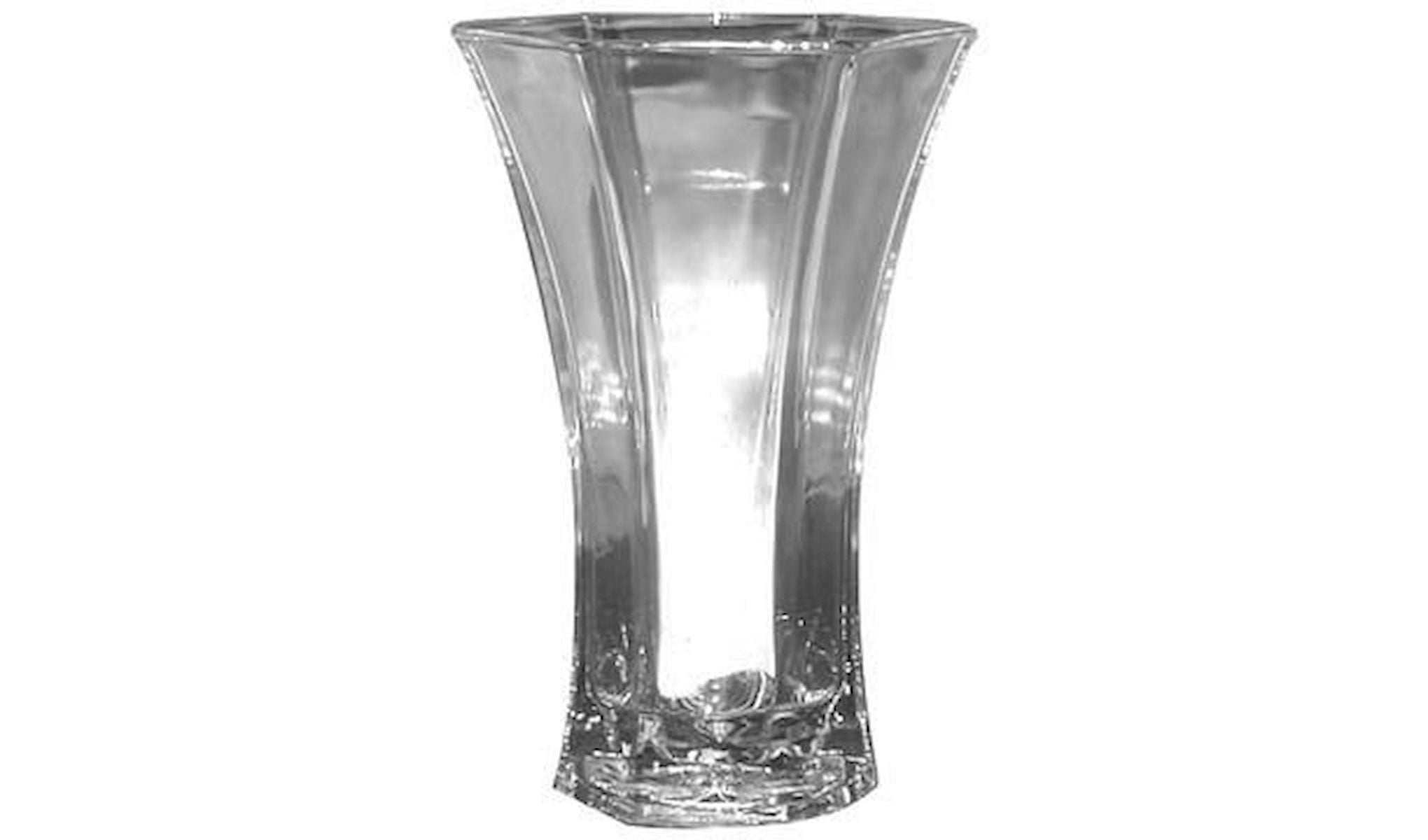 Clear Flared Glass Vase