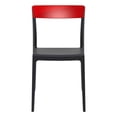 thumbnail image 3 of Luxury Commercial Living 33" Black and Red Patio Dining Chair, 3 of 8