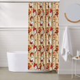 thumbnail image 6 of Shower Curtain, Guinea Pigs And Mushrooms Waterproof Fabric Plastic Shower Curtain, Drying Fast Bathroom Curtain with 9 Buttonholes, Ruffle Shower Curtain 60x72in, 6 of 8