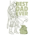 thumbnail image 2 of Men's Star Wars: The Mandalorian Grogu and Din Djarin Best Dad Ever Graphic Tee White X Large, 2 of 5