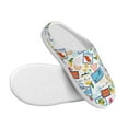 thumbnail image 3 of KLL Summer Stamp Pattern Adult Unisex Cozy Slippers,Fuzzy Slip-on Slippers TPR Sole Slippers Comfort Plush Home Footwear for Indoor & Outdoor-13, 3 of 7