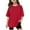 Red, variant on REDARER Girls Casual Solid Color Loose Fit Tee Shirt Comfortable Soft Basic Top for Everyday Wear Outfits,Kids Clothing,Size:7-8 Years