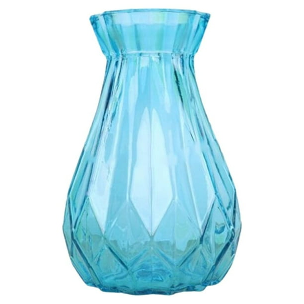 Maceta Wosthever Florero de vidrio único y llamativo Azul