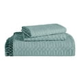 thumbnail image 2 of Superior 3 Piece Remi Cotton Blend Bedspread Set, Aqua, Full, 2 of 9