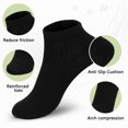 thumbnail image 4 of Women's Socks Value Ankle Soft Moisture-Wicking Sock, 12-Pairs Women Size 8-12 Cotton Black, 4 of 8