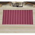 thumbnail image 1 of Plaid Decorative Rug, Lumberjack Fashion Buffalo Checks Pattern Retro Style Grid Composition, Quality Carpet for Bedroom Dorm and Living Room, 6 Sizes, Dark Magenta and Blush, by Ambesonne, 1 of 1